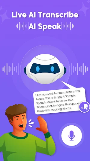 Live AI Transcribe : AI Speak Screenshot 0