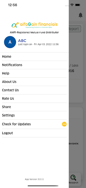 AlfaGain Financials Screenshot 1