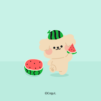 카카오톡 테마 - 알콩_여름 수박 민트