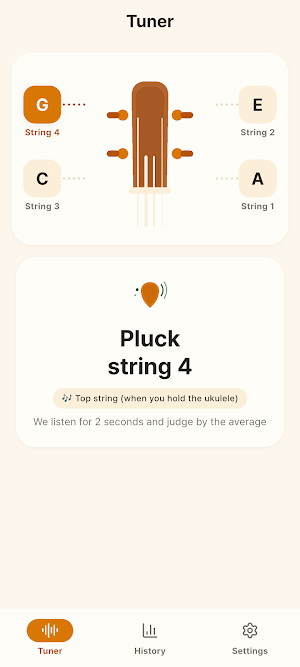 Easy Ukulele Tuner Pitch Meter Screenshot 0