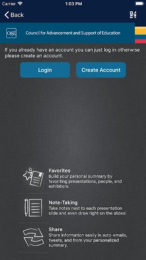 CASE Conference App Screenshot 1