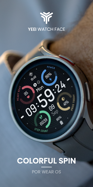 Colorful spin: Watch Face Screenshot 3