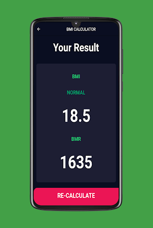 BMI BMR Calculator Screenshot 1