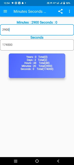 Minutes  Seconds Converter App Screenshot 0