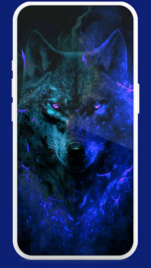 Fire Wolf Wallpaper 4K Screenshot 0
