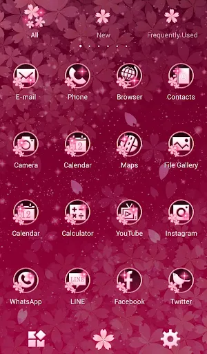 Cherry Night Theme +HOME Screenshot 2