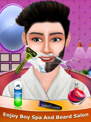 Barber Shop - Celebrity Fashion  Beard Salon Game Screenshot 1