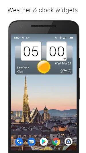 Sense Flip Clock & Weather Screenshot 0