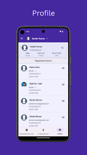 eHK Patient Screenshot 2