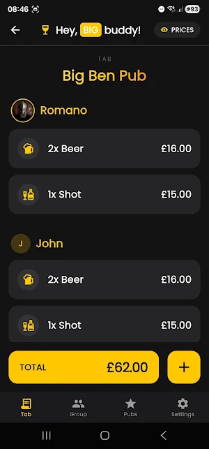 Hey, buddy! – Bills in Pubs Screenshot 0