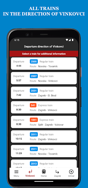 Train timetable Novska 2023 Screenshot 1