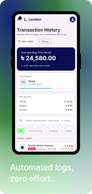 Lenden: MFS Finance Tracker Screenshot 3
