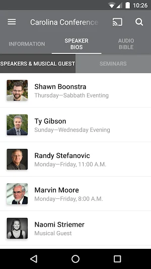 Carolina Conference Adventist Screenshot 2