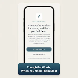 WritetheObituary.ai Screenshot 0
