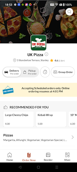 UK Pizza Screenshot 1