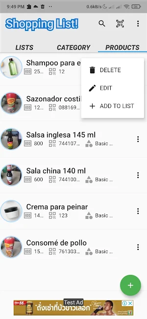 Shopping List Screenshot 1