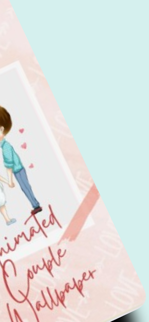 Cute Animated Couple Wallpaper Screenshot 1