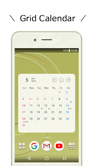 Calendar & Memo - List Grid Calendar Widget Screenshot 1
