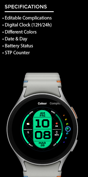 Night 93 - watch face Screenshot 3
