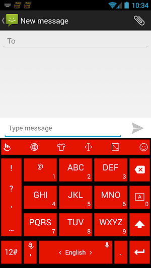 Keyboard Theme Tiles Red Screenshot 3