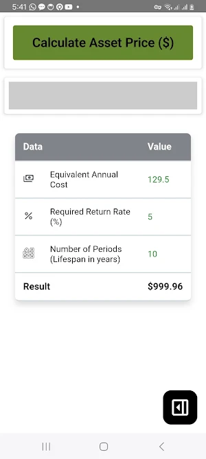 EAC Calculator Screenshot 3