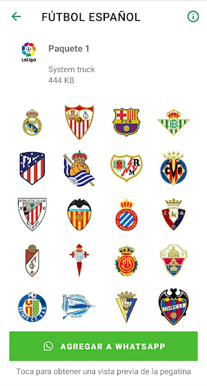 Stickers de Fútbol Español Screenshot 0