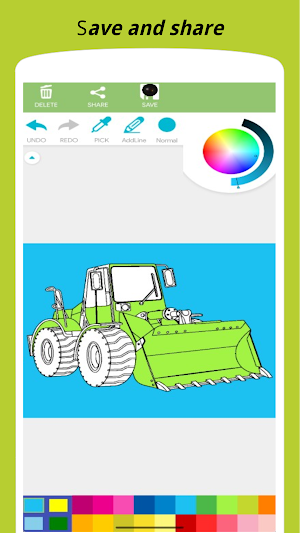 Bulldozer Coloring Book Screenshot 1
