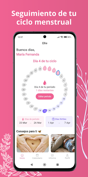 Ellie - Calendario Menstrual Screenshot 1