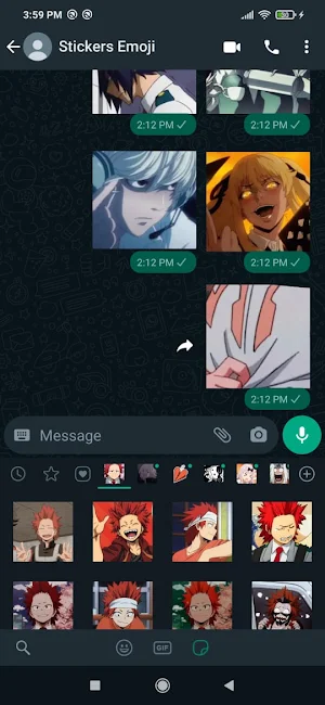 cute baby anime stickers Whats Screenshot 2