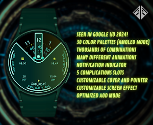 Holo Tron Digital Watch Face Screenshot 0