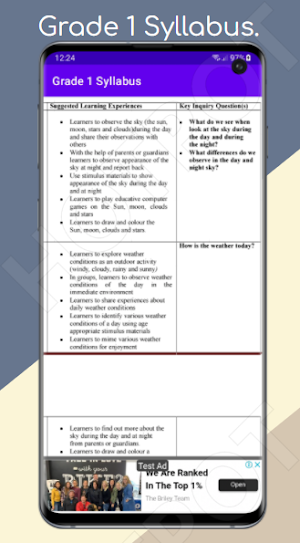 Grade 1 CBC Syllabus. Screenshot 3