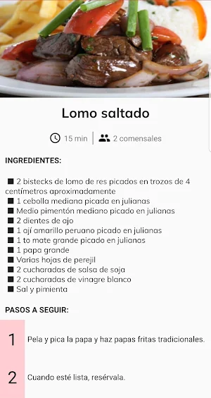 Receta Cocina Peruana Screenshot 3