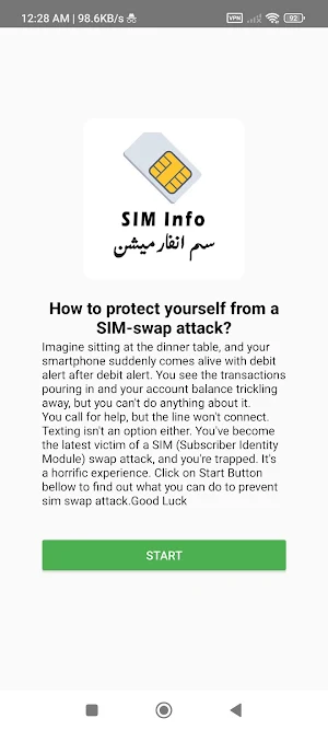 Sim Info Screenshot 1