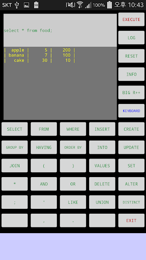 SQLite Calculator-DBQueryStudy Screenshot 2