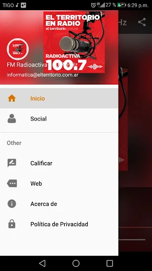 Radioactiva 100.7 Screenshot 2