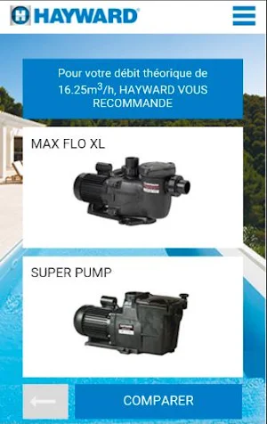 Hayward Configurator Screenshot 2
