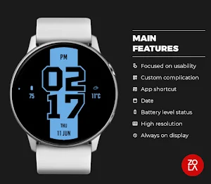 Sky Blue Kit Watch Face Screenshot 1