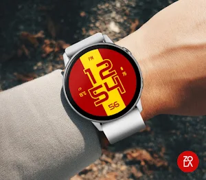 Red Yellow Kit Watch Face Screenshot 2