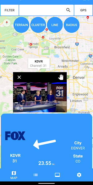 TV Towers - TV Antenna Finder & Free TV Shows Screenshot 1