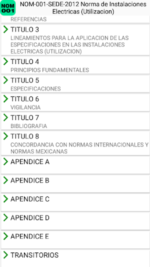 NOM-001-SEDE-2012 Digital Screenshot 1