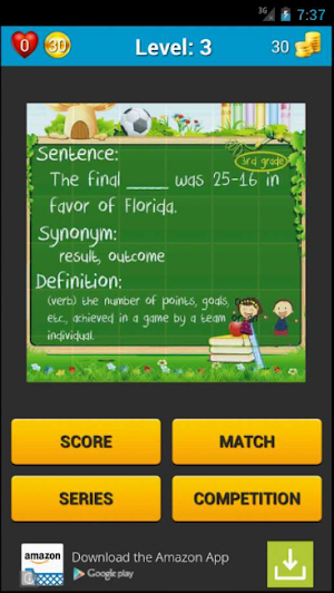 Vocabulary Quiz Screenshot 3