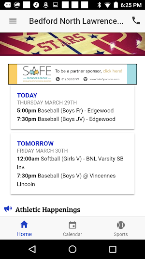 Bedford North Lawrence Athletics - Indiana Screenshot 1