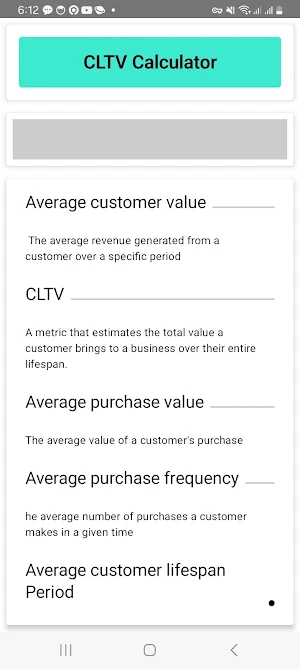 CLTV Calculator Screenshot 3
