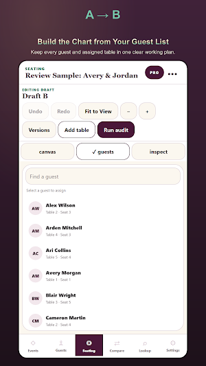 Wedding Seating Chart: Compare Screenshot 0