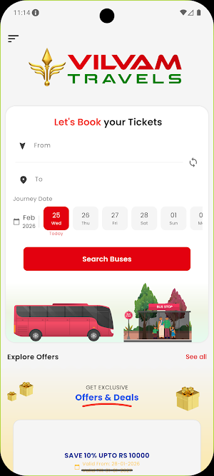 Vilvam Travels Screenshot 1