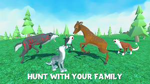 🐺 Wolf vs 🐯 Tiger Simulator: Wild Family Animals Screenshot 2