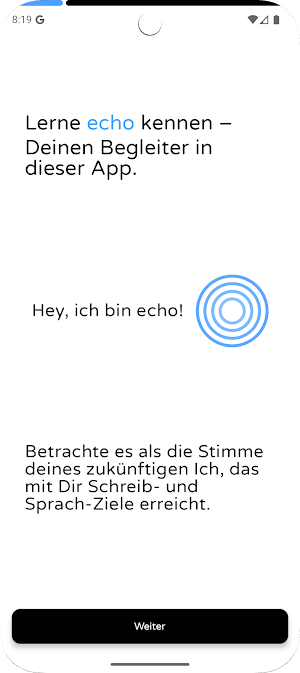 echo. daily journal & language Screenshot 1
