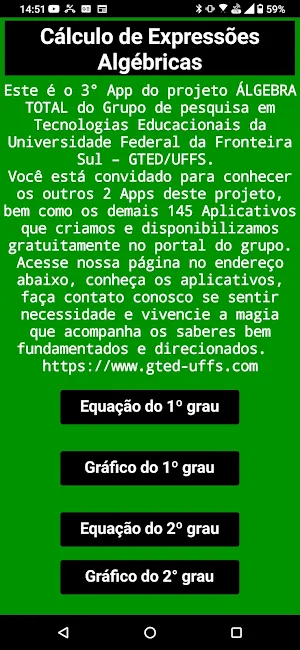 Fórmulas e cálculos algébricos Screenshot 1