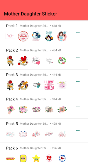 Mother daughter sticker screenshot 2
