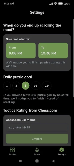 Chess Screen Time - Puzzles Screenshot 2